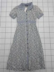◇ ⊂ ワンピース スプレイプレミアム SPRAY PREMIUM 21453-1 レースワンピース Mサイズ ブルー系 レディース E  【1511100012613】