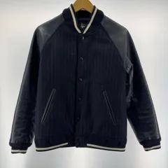 Stussy × fragmentコラボ ストライプ柄 スタジャン 2026年最新】stussy fragment スタジャンの人気アイテム - メルカリ