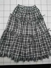 ◇ ⊂ アクシーズファム axes femme POETIQUE チェック柄フリルスカート レディース E  【1511100013351】