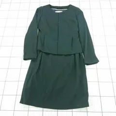 ◇ Θ ロペ ROPE ノーカラージャケット＆ワンピースセットアップ ネイビー系 レディース E  【1510230012227】