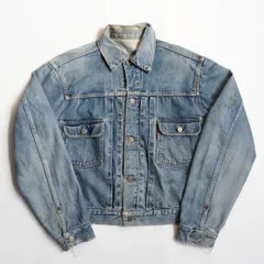 【雰囲気抜群/ハギ入り】 LEVI'S【50s 507XX 2nd 片面ビッグE デニムジャケット 】セカンド ボタン裏17 革パッチ 25110059