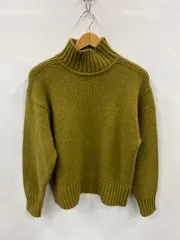 ピA33⚫︎JW ANDERSON⚫︎UNIQLO⚫︎ユニクロ⚫︎コラボ商品⚫︎ニット⚫︎セーター⚫︎ハイネック⚫︎sizeM⚫︎黄緑