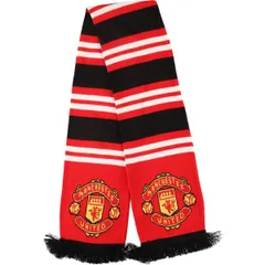 古着 PREMIER LEAGE プレミアリーグ MANCHESTER UNITED FC マンチェスターユナイテッド ストライプ柄 サッカーマフラー 英国製/gaa005816のサムネイル