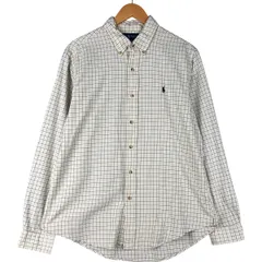 古着 ラルフローレン Ralph Lauren CUSTOM FIT 長袖 ボタンダウンチェックシャツ メンズL相当/eaa600192