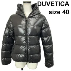 ■ デュベティカ DUVETICA ダウンジャケット アウター フーディー 黒 40 M 9号 レディース S5X323