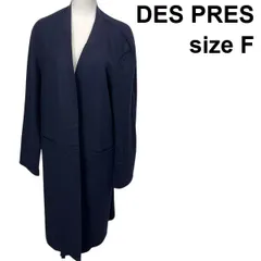 ■ デプレ DES PRES ロングコート トゥモローランド ネイビー ウール F レディース S5X322