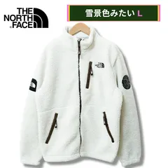 ノースフェイス THE NORTH FACE ボア フリース ジャケット L ホワイト×ブラック×ブラウン ロゴ刺繍 テック系 90s風 オーバーサイズ ストリート アメカジ Y2K 古着 Z233