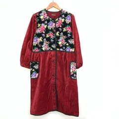 HOTMAN ホットマン アルパロ/エプロン  ルームウェア/割烹着/シェニール織/パイル地/コットン    ボルドー レディース / 240001170113