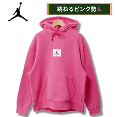 エアジョーダン AIR JORDAN ナイキ NIKE パーカー L ピンク ロゴ刺繍 ジャンプマン スウェット フーディー 90s風 オーバーサイズ ビッグシルエット ゆるだぼ ストリート Y2K バスケ 古着 E260