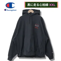 チャンピオン Champion プレミアム リバースウィーブ PREMIUM REVERSE WEAVE パーカー XXL ブラック 00s ロゴ刺繍 カレッジ医療系デザイン スウェットフーディー オーバーサイズ ストリート アメカジ Y2K 古着 E261