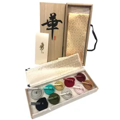 京やQ736 特選和装小物 正絹 着物小物セット 作家物 国際的伝統工芸作家 藤林徳扇 落款有り【十二代　藤林徳扇】 苑寿織匠 美術伝統工芸織 帯締め10本・帯揚げ・重衿 重ね衿（伊達襟）セット 合計12点セット 桐箱付き フォーマルからカジュアルまで