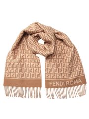 FENDI ズッカ柄 アイボリー マフラー カシミヤ - メルカリ