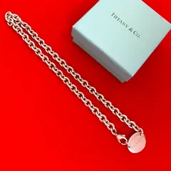 極 美品 TIFFANY&Co. ティファニー リターントゥ オーバル タグ ネックレス シルバー925 チェーン ペンダント チョーカー 22289