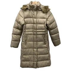 L.L.Bean(エルエルビーン) ダウンコート サイズXS レディース - ベージュ 長袖/フェイクファー/フード・ファー取り外し可/冬