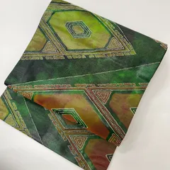 名古屋帯 菱形の織り出し 素敵なデザイン 九寸 正絹 MA-1208