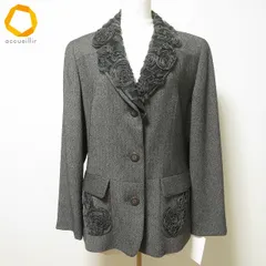 美品　インポートロッサ　ウールロングコート　花ボタン　ステッチ　キャメル　42 シックゴールドボタンロングコート 0350 | Dolly