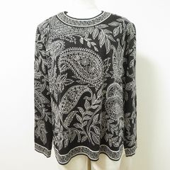 美品 LEONARD ダマスク柄 トリム チュニックプルオーバー L 洗える