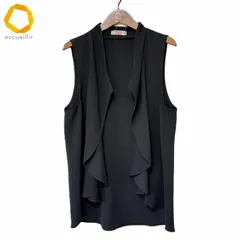 #anc シセンドウ 詩仙堂 ヒトシタムラ ベスト ジレ 黒 ちりめん レディース [975476]