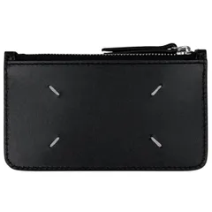 【在庫一掃】 メゾン マルジェラ Maison Margiela カードホルダー ウォレット コインケース メンズ カードケース レザー ブラック レディース 【中古】