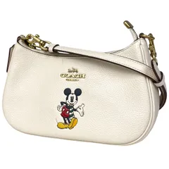 【在庫一掃】 コーチ COACH テリ ショルダーバッグ ディズニーコラボ ミッキーマウス 斜め掛け ショルダーバッグ レザー ホワイト CM859 レディース 【中古】