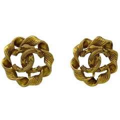 【在庫一掃】 シャネル CHANEL ココマーク イヤリング GP ゴールド レディース 【中古】