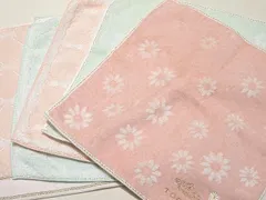 送料無料 4/美品 TOCCA トッカ タオルハンカチ 5枚セット ◇ フラワー柄 リボン柄 パイル地 レディース ピンク 等 ハンカチ タオル地 ▼7J