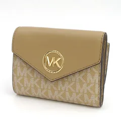 MICHAEL KORS / マイケルコース ◆三つ折り財布/シグネチャー/PVC/ブラウン 32S1GNME6B 【財布/サイフ/ウォレット/wallet/コイン】 レディースファッション【中古】 