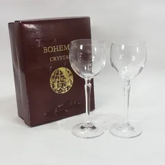 BOHEMIA ◆【グラス】ボヘミア/ワイングラス（2P） すまい 雑貨 ギフト ギフト【中古】 