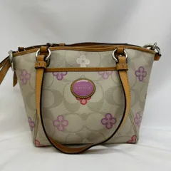 K【2way】COACH シグネチャー ショルダーバッグ 花柄 クローバー