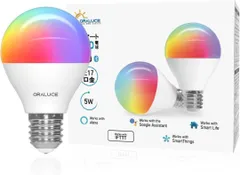 5-3★LED電球 E17 5W スマートライト マルチカラー 40W相当 昼白色～電球色