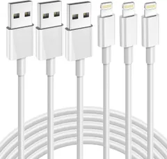 3-5★iphone 充電ケーブル　Lightning 2M 3本セット