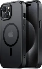 10-18★MagSafe対応 iPhone15 スマホケース 黒 マグネット スマホカバー
