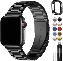 14-23★Fullmosa Apple Watch バンド アップルウォッチ　11/10対応 42mm 保護ケース付き ステンレス製 Apple Watch 交換ベルト