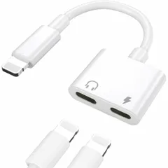 2-16★iPhone 変換アダプタ 2in1 ライトニング 二股ケーブル