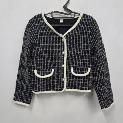 実寸確認 ノーブランド レディース ツイード ジャケット