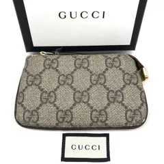 GUCCI グッチ 447964 コインケース ミニウォレット キーホルダー GGスプリーム ブラウン レディース メンズ ファッション USED ヴィンテージ