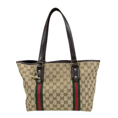 グッチ シェリーライン トートバッグ GGキャンバス 137396 ベージュ レディース  GUCCI  中古 グッチ