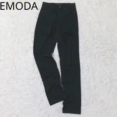 エモダ　スキニーパンツ　ハイウエスト　ストレッチ　ディテール　カジュアル　シンプル　綺麗め　ブラック　サイズ0  XSサイズ相当