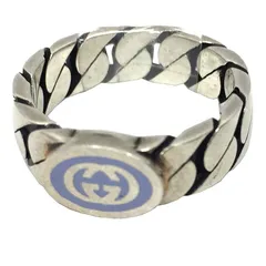 GUCCI グッチ リング インターロッキングG #15 AG925 シルバー アンティーク加工 aq11694