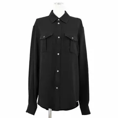 【美品】 LOEWE ロエベ 長袖シャツ ブラウス シルク72% ラメ加工 美品】 LOEWE ロエベ 長袖シャツ ブラウス シルク72% ラメ加工