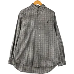 古着 ラルフローレン Ralph Lauren BLAIRE 長袖 ボタンダウンチェックシャツ メンズL相当/eaa600182