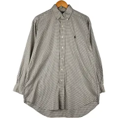 古着 ラルフローレン Ralph Lauren POLO by Ralph Lauren BLAKE 長袖 ボタンダウンチェックシャツ メンズM相当/eaa600183