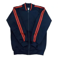 【値下げ品・新品】ジャージ上　オープンファスナー長袖シャツ　レッドライン入　ネイビー　紺　（旧）太田西中【送料込み】