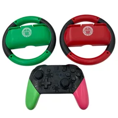 186000  Nintendo Switch Joy-Con Proコントローラー スプラトゥーン2エディション HAC-013 NSW-054 NSW-055  まとめ売り 3点 純正 ハンドルセット マリオカート8 デラックス