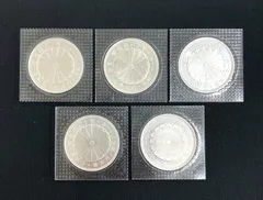 ★　昭和天皇御在位60年記念 銀貨 プルーフ ブリスターあり　5枚