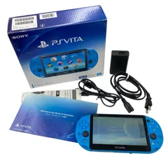 186000 動作確認済み SONY ソニー PS Vita 本体 充電器 箱 PCH-2000  ZA23  アクア・ブルー