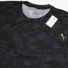 ○送料390円可能商品 プーマ PUMA 新品 メンズ ストレッチ 長袖 クルーネック シャツ インナー カモフラ 黒 [5SPU103-BLK-L] 三 弐★QWER
