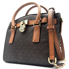 美品 MICHAELKORS マイケルコース 2way ハンドバッグ ショルダーバッグ MKシグネチャー 手持ち 斜め掛け レディース ブラウン
