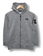 【極美品】 ノースフェイスTHE NORTH FACE キッズ  NTJ12116 ジップアップ パーカー スウェット  グレー 150サイズ スクエアロゴ 子供服 秋冬春用■管理番号L29499AWS26-251114-803（510）