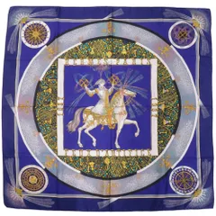 美品 エルメス カレ90 FEUX D’ARTIFICE 技巧の火 シルク ネイビー スカーフ 0125 HERMES